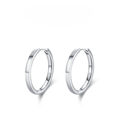 Créoles argent lisses et brillantes – Élise