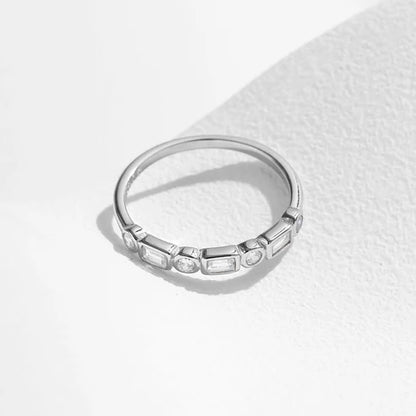 Bague argent cristaux carrés – Lila
