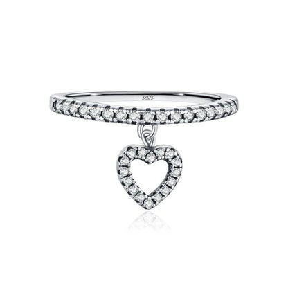 Bague argent cristaux cœur – Léa