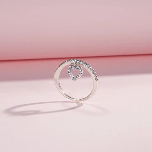 Bague argent cristaux cœur – Léa