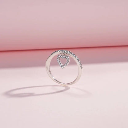 Bague argent cristaux cœur – Léa