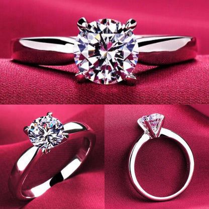Bague argent cristal rond serti – Léo