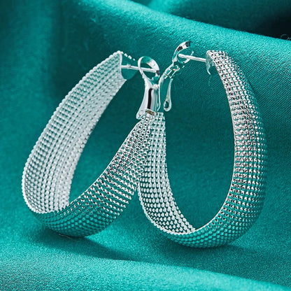 Boucles d'oreilles argentées