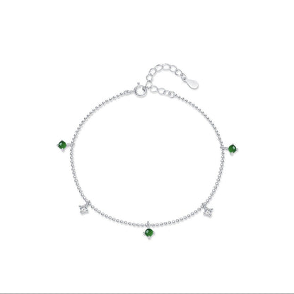 Bracelet argent sterling breloques colorées – Lila