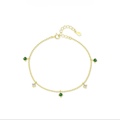 Bracelet argent sterling breloques colorées – Lila