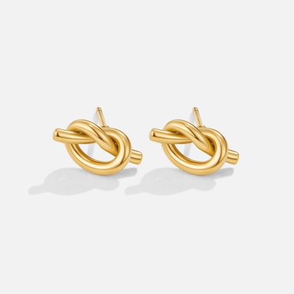 Clous d’oreilles torsadés nœud Or – Léo