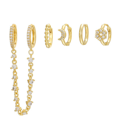 Ensemble de boucles d'oreilles pendantes élégantes et multi-styles