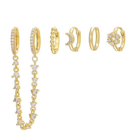 Ensemble de boucles d'oreilles pendantes élégantes et multi-styles