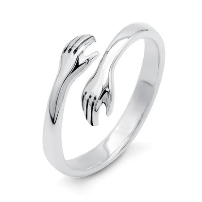 Bague ajustable bras argent – Léo