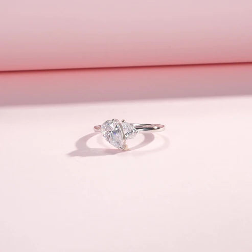 Bague argent cristaux cœur – Léa