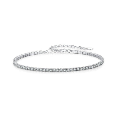 Bracelet tennis argent cristaux blancs – Inaya