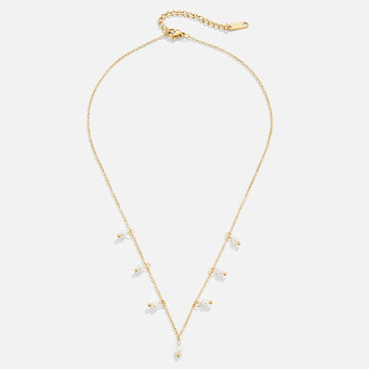 Collier perles blanches Or – Lila