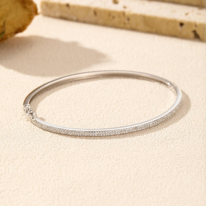 Bracelet rigide gravé argent – Lina