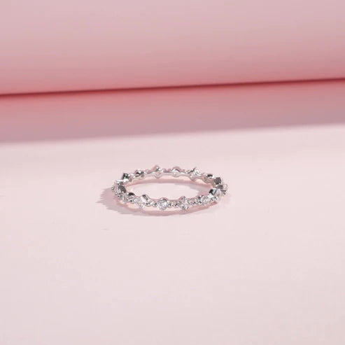 Bague argent petits cristaux ronds – Lina