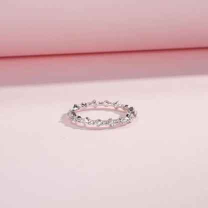 Bague argent petits cristaux ronds – Lina