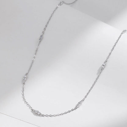 Collier délicat argent zirconium – Lila