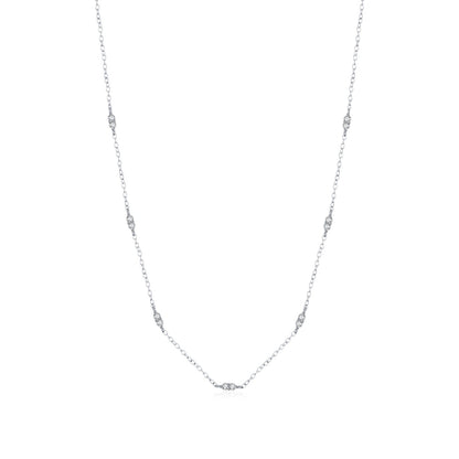 Collier délicat argent zirconium – Lila