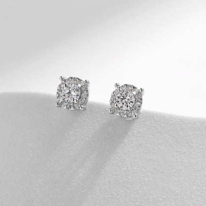 Clous d’oreilles mini argent pierre scintillante – Noor