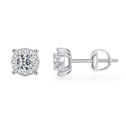 Clous d’oreilles mini argent pierre scintillante – Noor