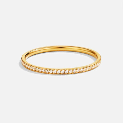 Bague fine or cristaux clairs – Lise