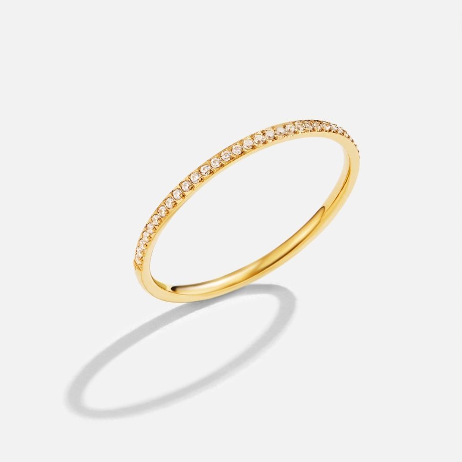Bague fine or cristaux clairs – Lise