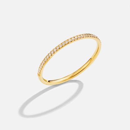 Bague fine or cristaux clairs – Lise