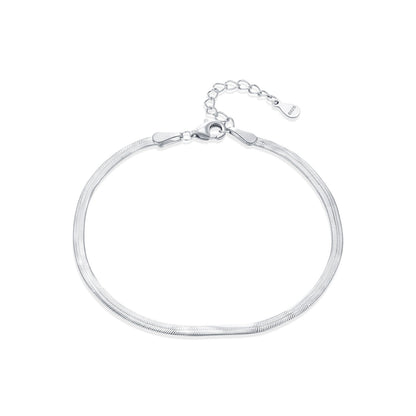 Bracelet fin minimaliste argent – Léo