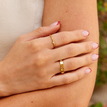 Bague fine or cœur délicat – Thalia