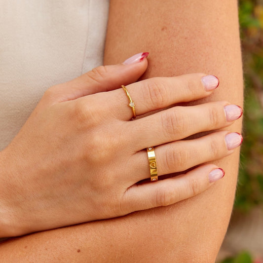 Bague fine or cœur délicat – Thalia