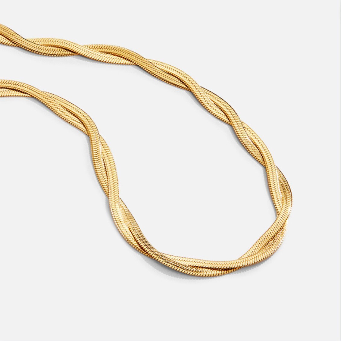 Collier ras du cou torsadé Or – Léo