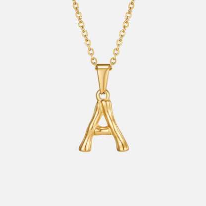 Collier lettre pendentif or – Léo