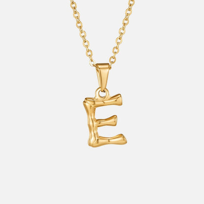 Collier lettre pendentif or – Léo