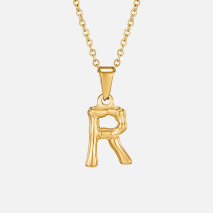 Collier lettre pendentif or – Léo