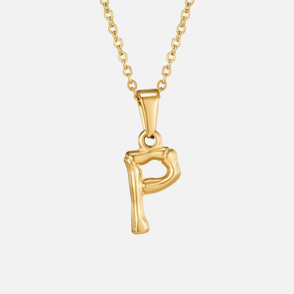 Collier lettre pendentif or – Léo