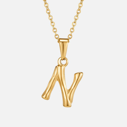 Collier lettre pendentif or – Léo