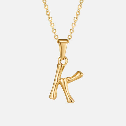 Collier lettre pendentif or – Léo