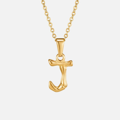 Collier lettre pendentif or – Léo