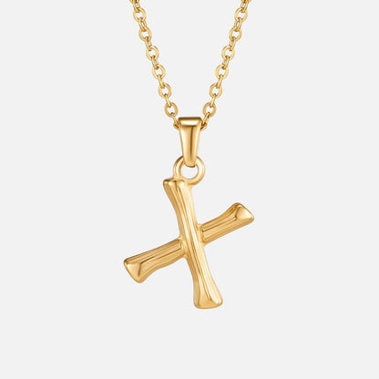 Collier lettre pendentif or – Léo