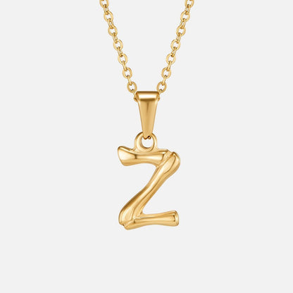 Collier lettre pendentif or – Léo
