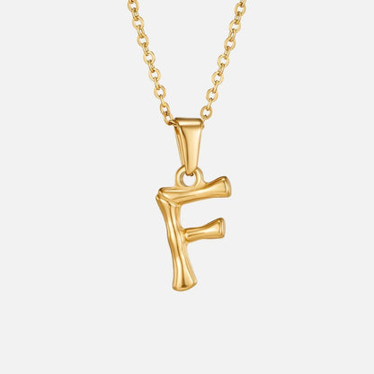 Collier lettre pendentif or – Léo