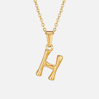Collier lettre pendentif or – Léo
