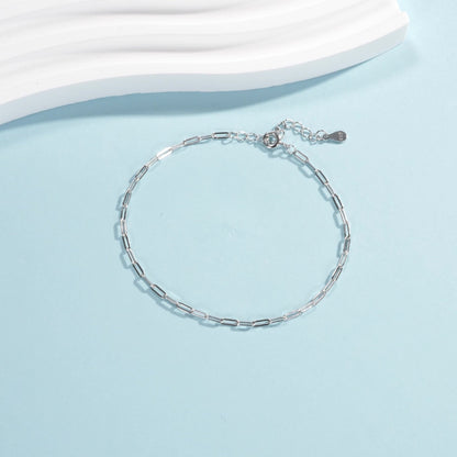 Bracelet fin maillons rectangulaires argent – Yara
