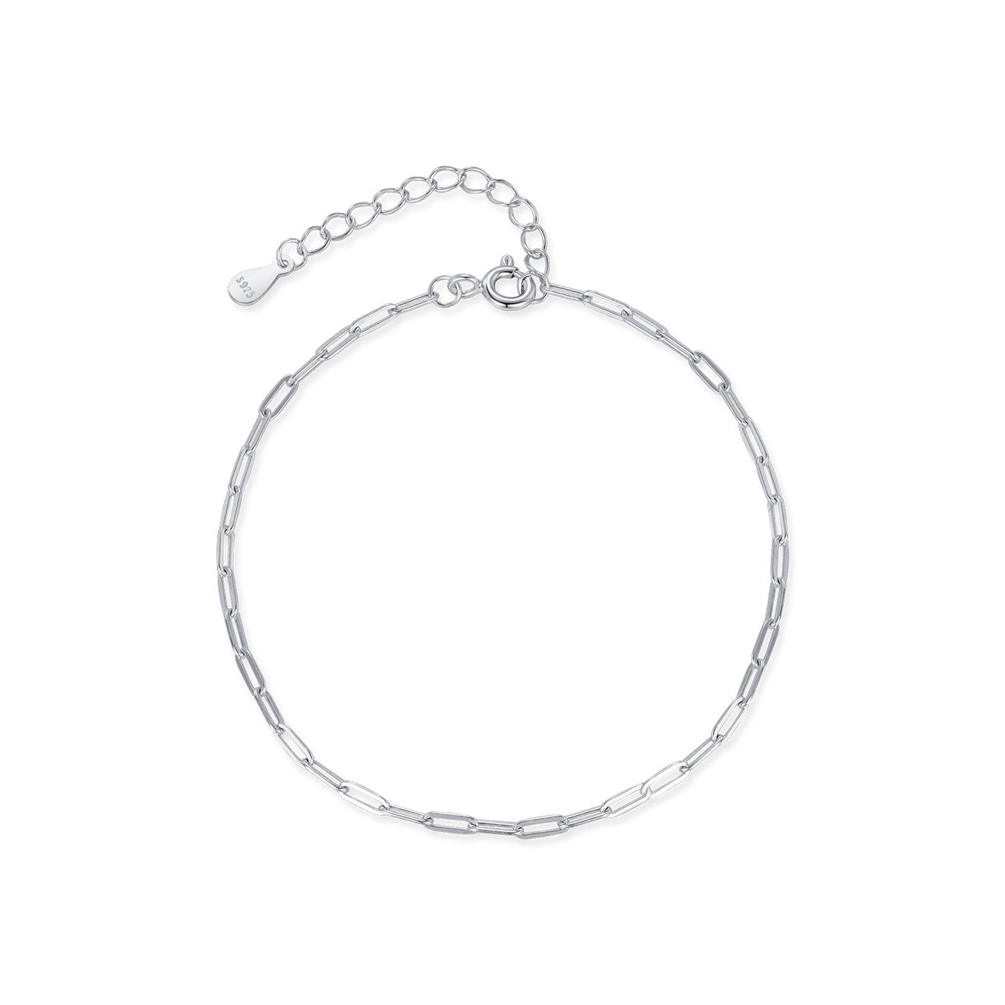 Bracelet fin maillons rectangulaires argent – Yara