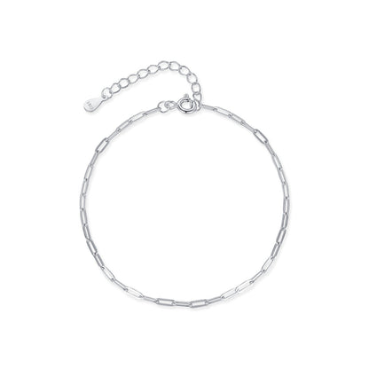 Bracelet fin maillons rectangulaires argent – Yara