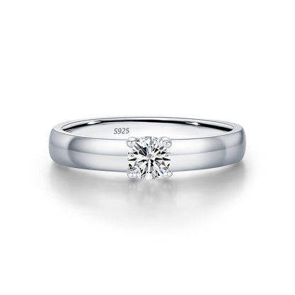 Bague argent pierre centrale brillante – Lina