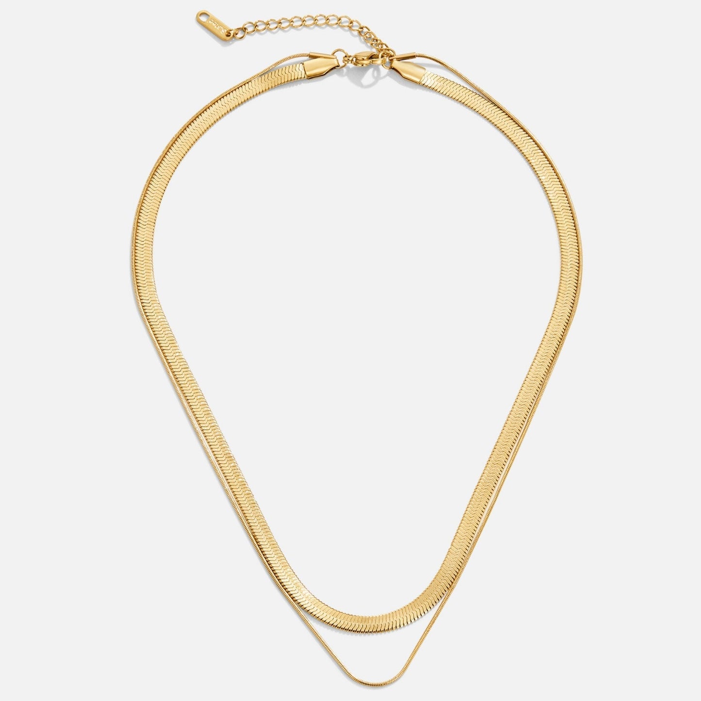 Collier plastron lisse double – Lise