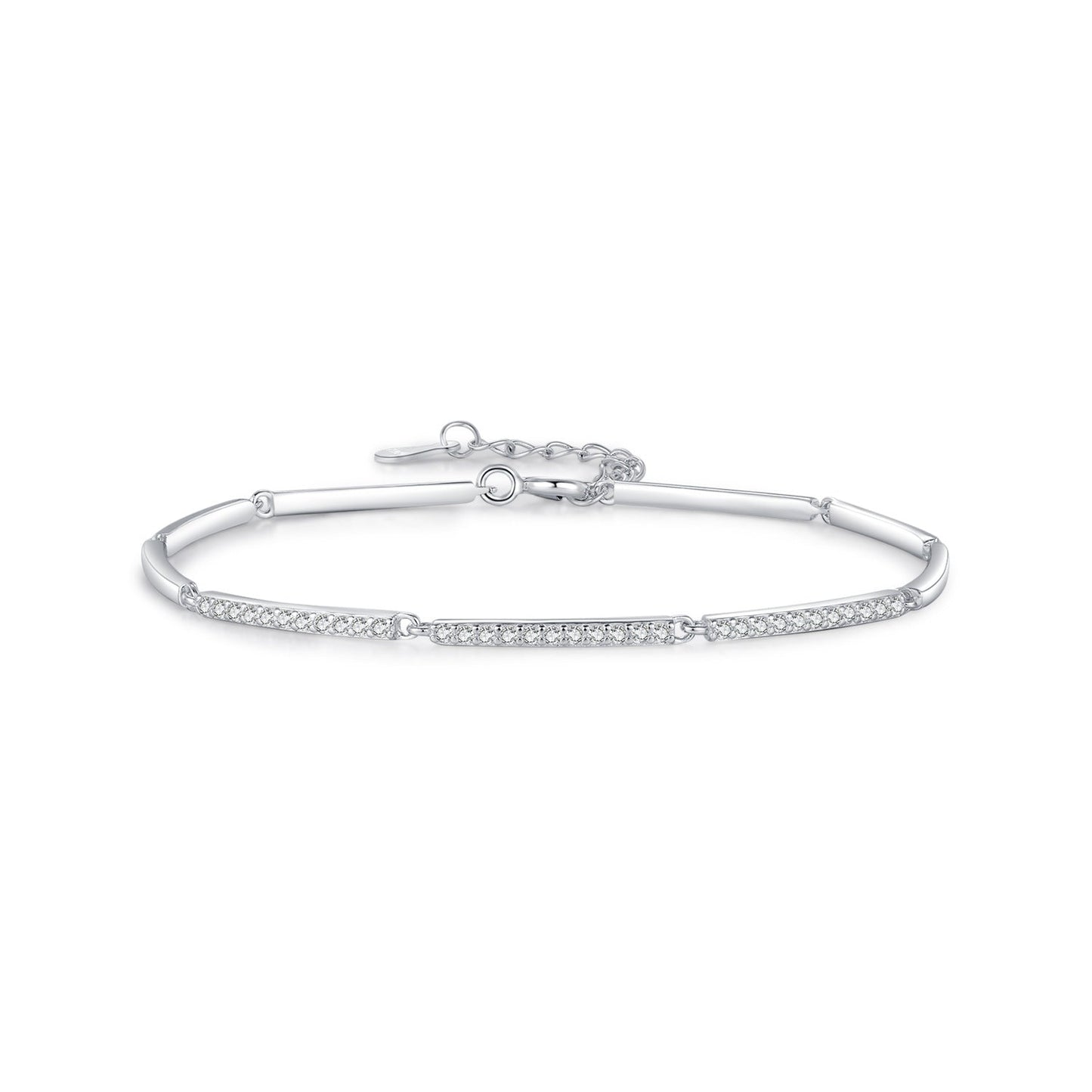 Bracelet fin argent cristaux scintillants – Léa