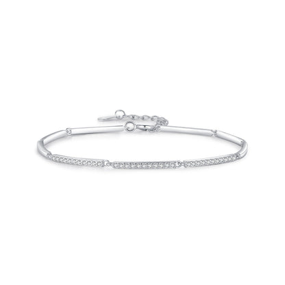 Bracelet fin argent cristaux scintillants – Léa